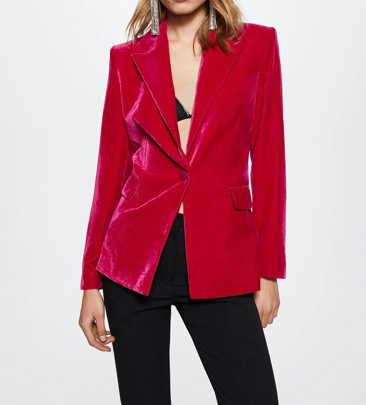 Vermelho veludo feminino 2 peças jaqueta calças plus size xale lapela lantejoulas blazer magro ajuste vestidos diários