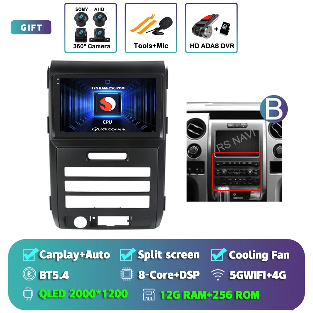 Android 15 Carplay Auto Radio Multimedia Speler Voor Ford F150 P415 Raptor 2008-2014 E53 X5 M5 autoradio Stereo Head Unit