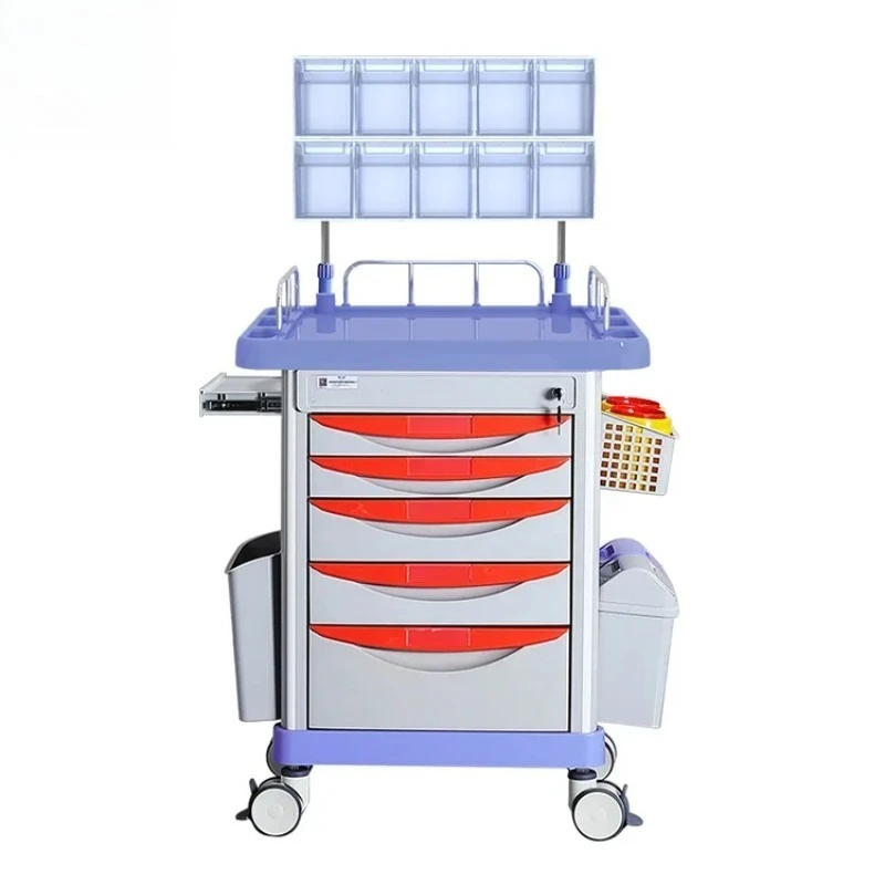 

Hospital double row trolley with two different buckets can distinguish garbage