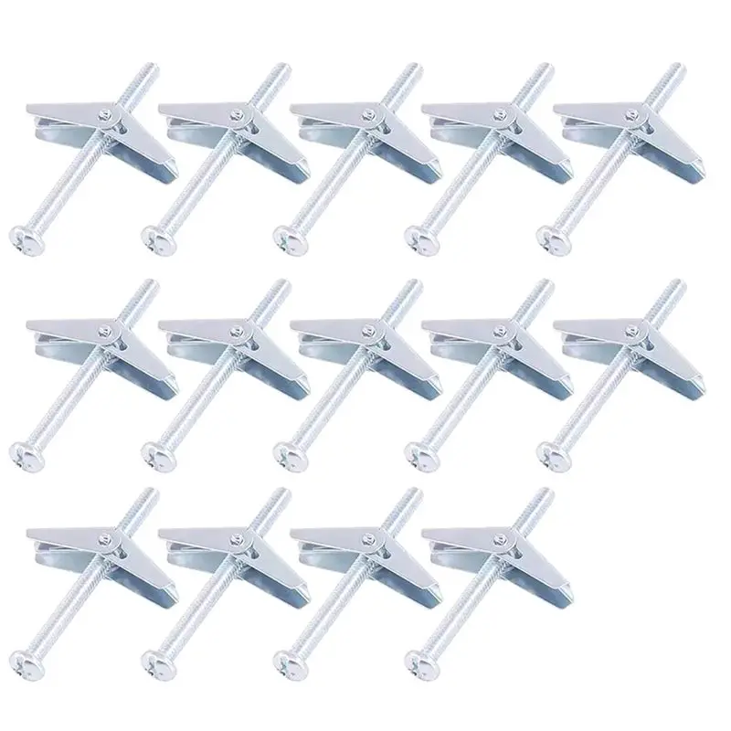 RMWIN-100PCS 1/8 Inch Toggle Bolts For Drywall, Heavy Duty Drywall Anchors Kit, Dry Wall Anchors And Screws Kit For Ceiling