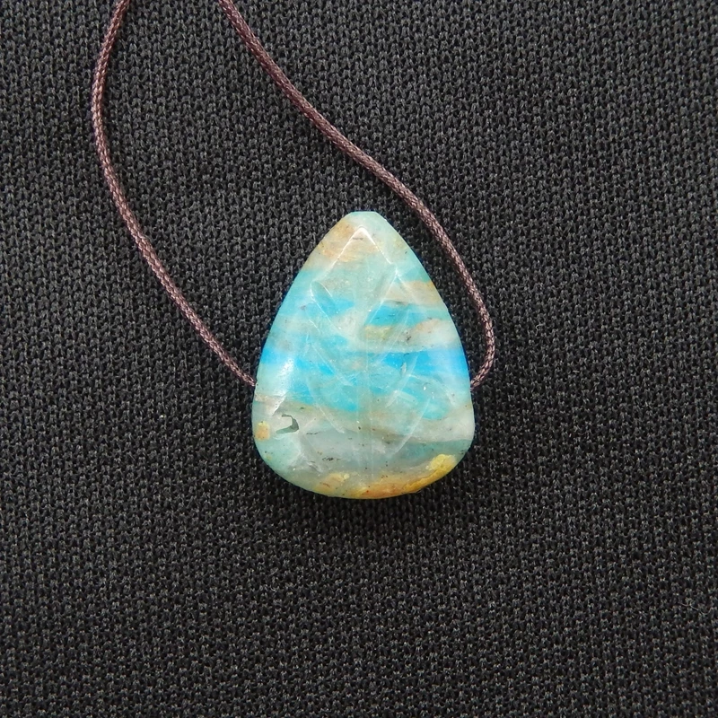 

Подвеска-капля из натурального синего опала, драгоценный камень, ремесленные украшения в стиле бохо, кулон ручной работы для ожерелья 16x12x5 мм-1,3 г