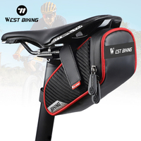 WEST BIKING Portable Bicycle Bag Bike Waterproof Storage Saddle Bag With Reflective Bicycle Tail bags Rear Cycling Accessories