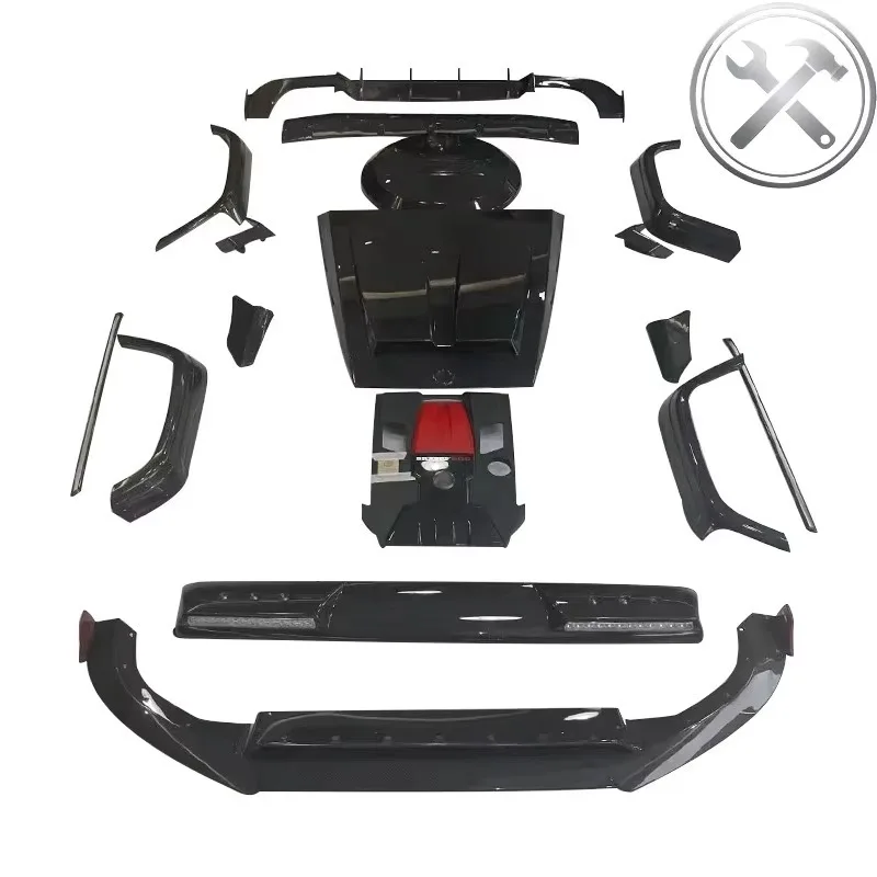 G900‑Rocket Dry Carbon Fiber Full Bodykit For   G‑Class W463 W464 Rear Diffuser Lip Exterior Mod Parts