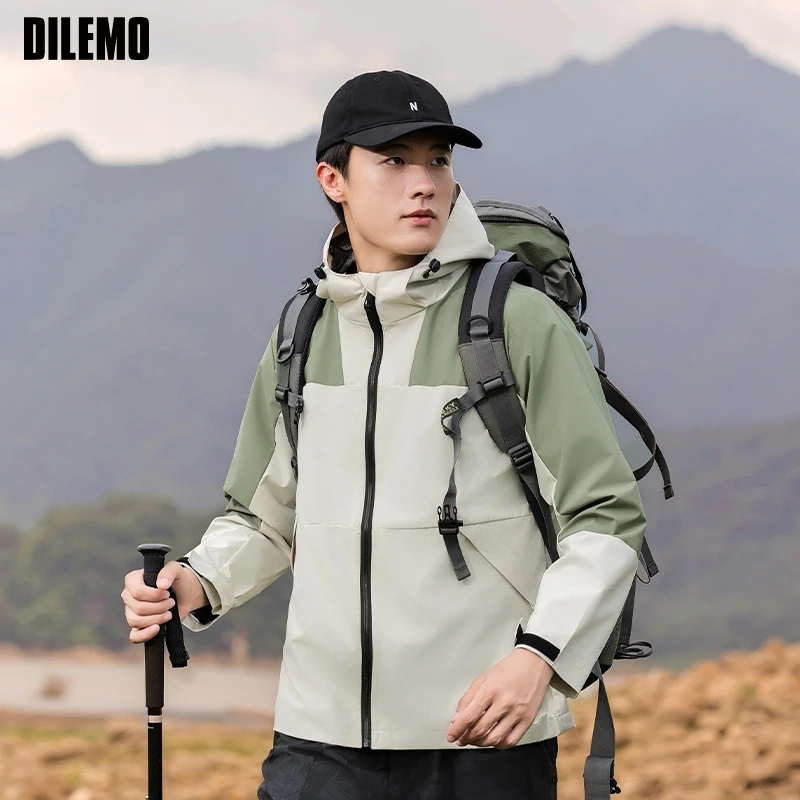 

Мужская спортивная уличная куртка премиум-класса с твердым корпусом и капюшоном, весенне-осенняя легкая ветровка, повседневные ветрозащитные пальто, верхняя одежда