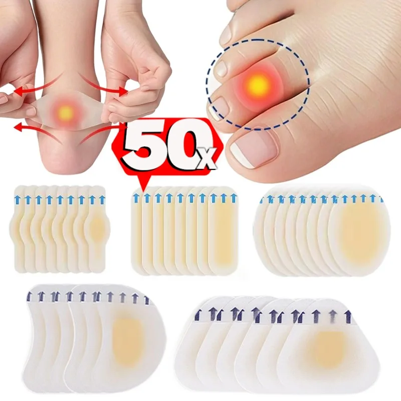 

1/50Pcs Anti-wearing Heel Stickers Gel Heel Protector Foot Care Patches Adhesive Heel Liner Pain Relief Plaster Shoes Stickers