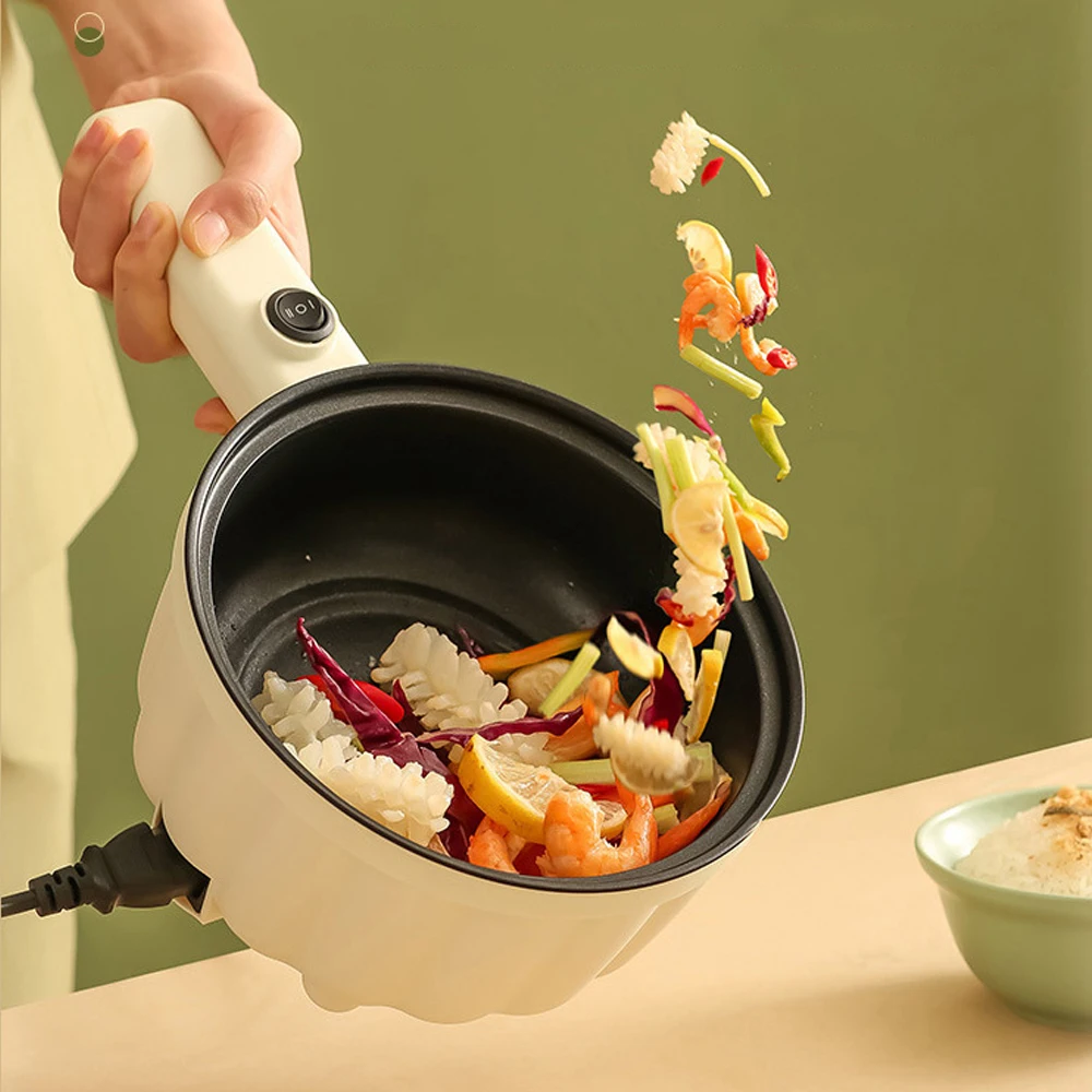DMWD Cơm Điện 2L Cháo Mì Súp Nấu Máy Ăn Sáng Máy Làm Mini Skillet Multicooker Lẩu Chảo Chiên