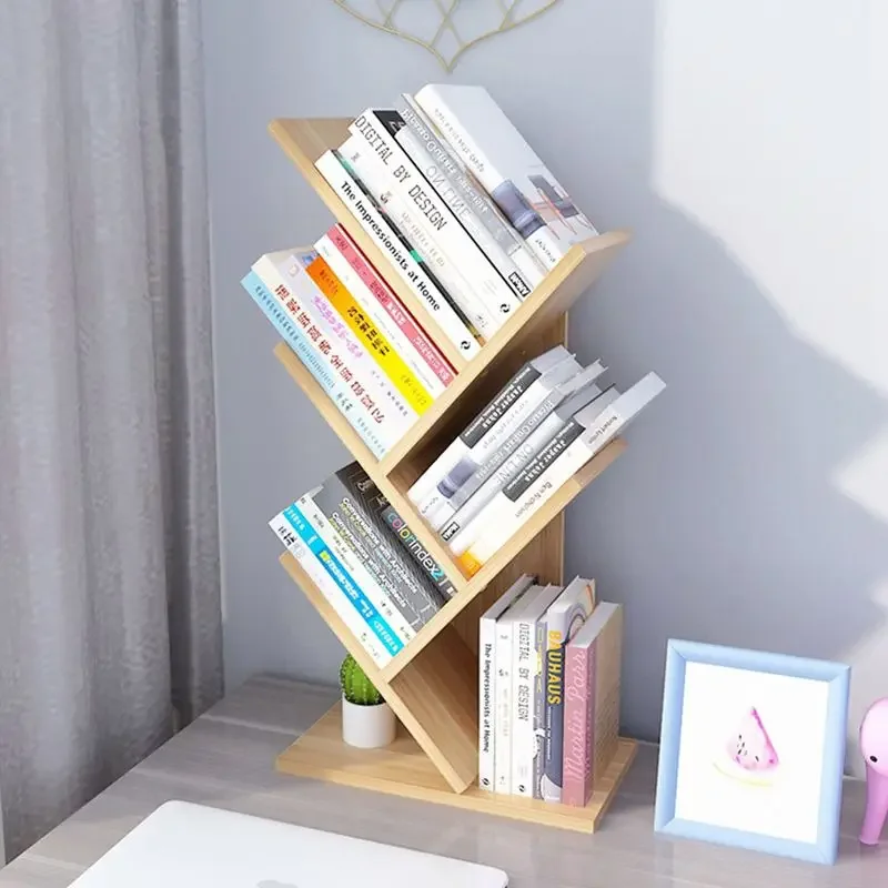 Wood White Book Rack Kid Small Child  Bookshelf Toy Storage