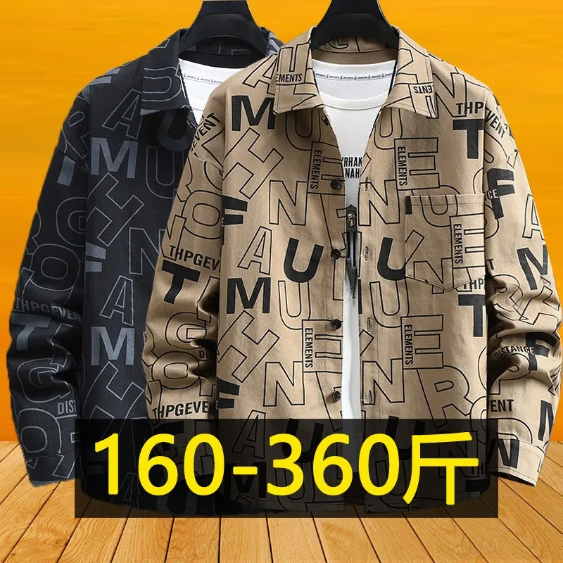 

Spring Autumn plus Size Men's Casual Long Sleeve Denim Jacket Loose Fit Vintage Style Cotton Shirt Jacket Street Style