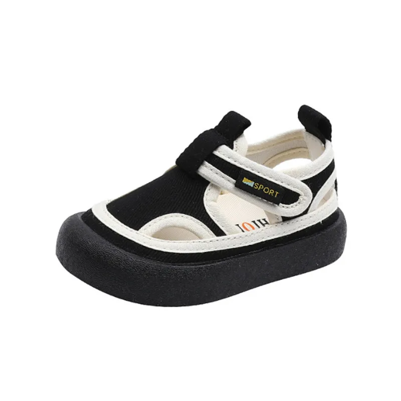 New Summer Children Canvas Shoes Breathable Closed Toe Kids Sandals Non-slip Fashion Toddler Girls Boys Sandals EU 15-28