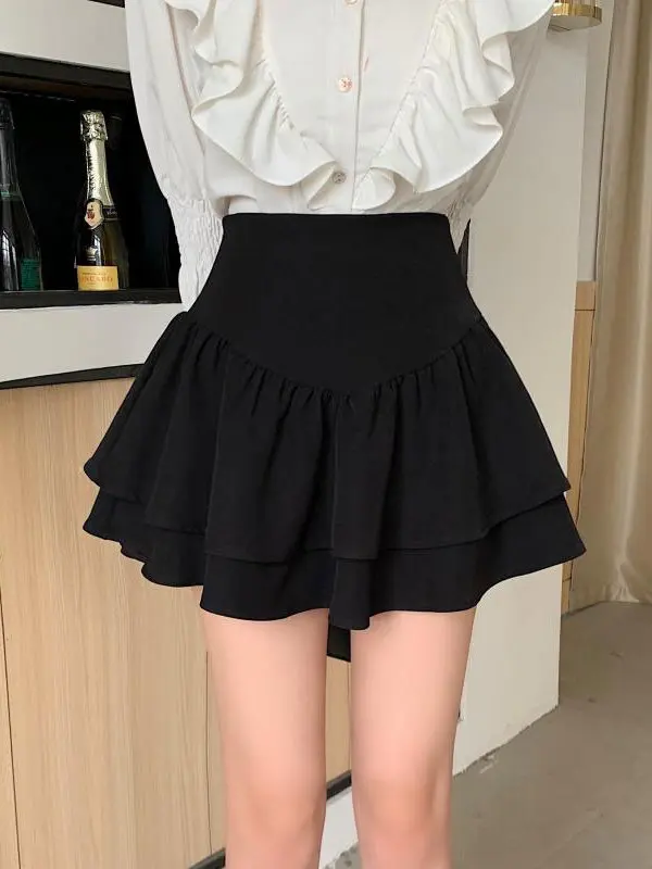 Fashionable High Waist Short Cake Skirt for plus Size Women Spring Summer New Style Anti Exposure A-Line Half Body Skirt