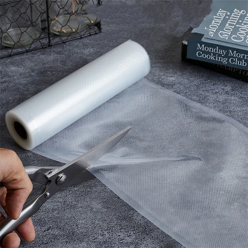 Bolsas de envasado al vacío para el hogar, bolsas de almacenamiento texturizadas para sellador al vacío, máquina de envasado de alimentos de varios tamaños, 3R/lote