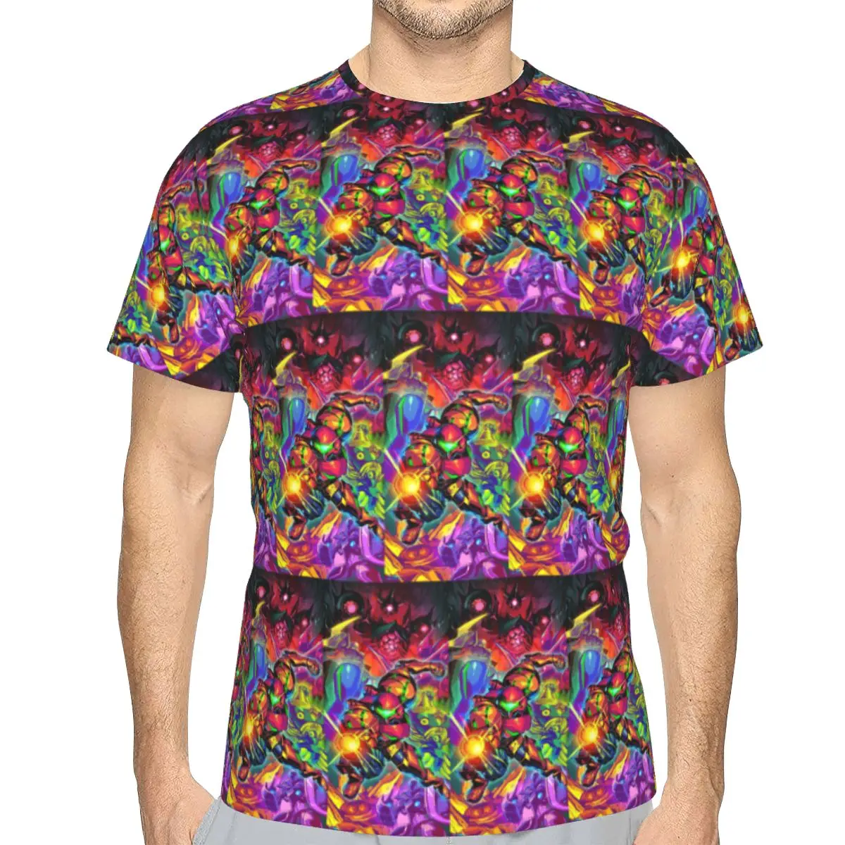 100% Cotton Metroid II Return Of Samus T-Shirt Men's Classic T Shirt Men O-Neck Summer Shirts Tops