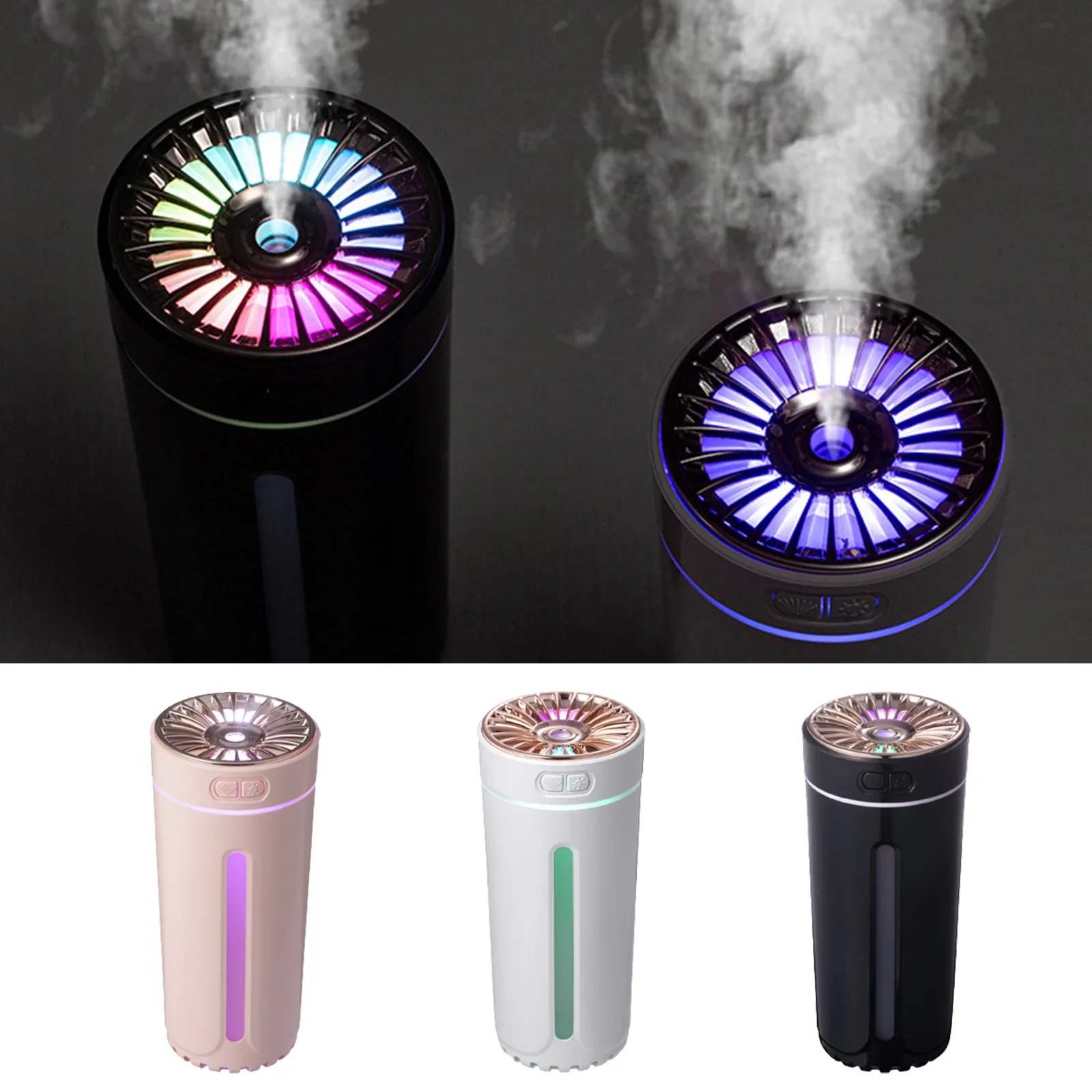 Portable 300ml Ultrasonic Humidifier USB Car Air Freshener Mist Maker Fogger With Colorful LED Night Light Home Aroma Diffuser