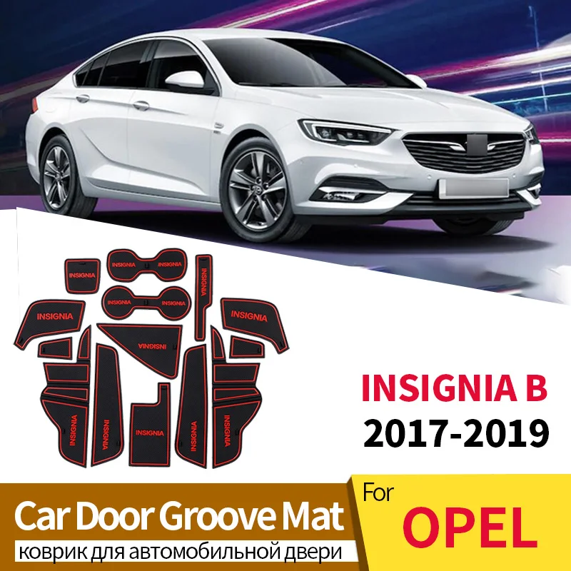 Car Anti-Slip Gate Slot Cup Mat For OPEL INSIGNIA B 2017-2019 MK2 Non-slip Coaster Tool Interior Car-styling Accessories