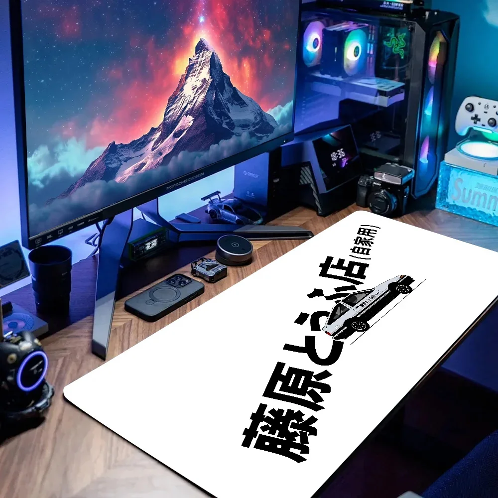 

Black White Art Large Mousepad Initial D Office Accessories carpet E-sports computer PC Rubber Company Mouse Pad 90x40 For Gift