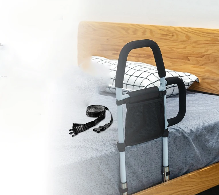 قضبان سرير لأداة العناية بالجسم لسلامة كبار السن والكبار، قصب سرير بارتفاع قابل للتعديل، قضبان مساعدة سرير ثابتة للعناية بالجسم مع ضوء LED #6