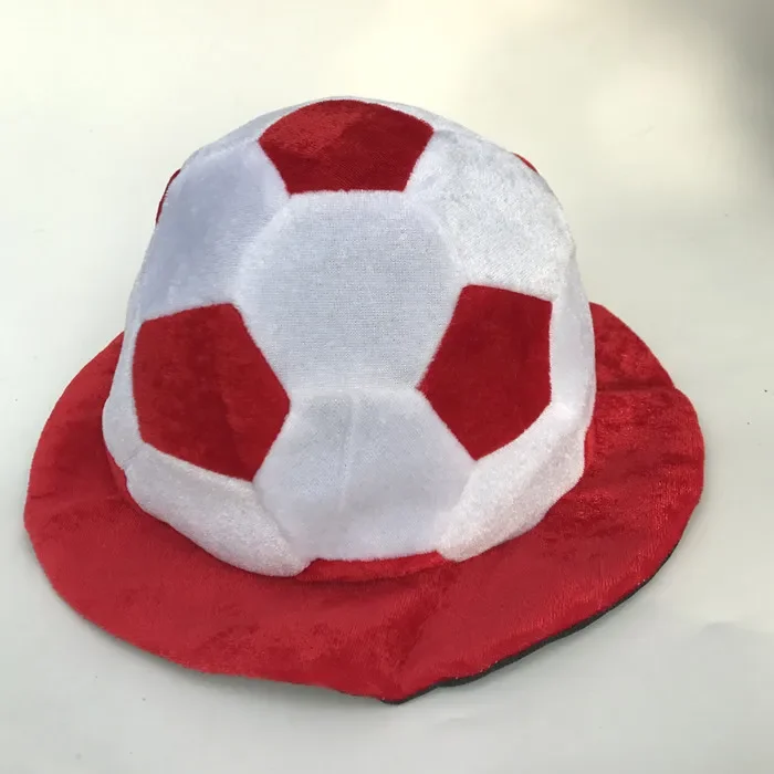 New Carnival Party Boy Football Soccer Fans Cap Funny Hat White Black Football Headdress Adult Cosplay Dress Up Accessories