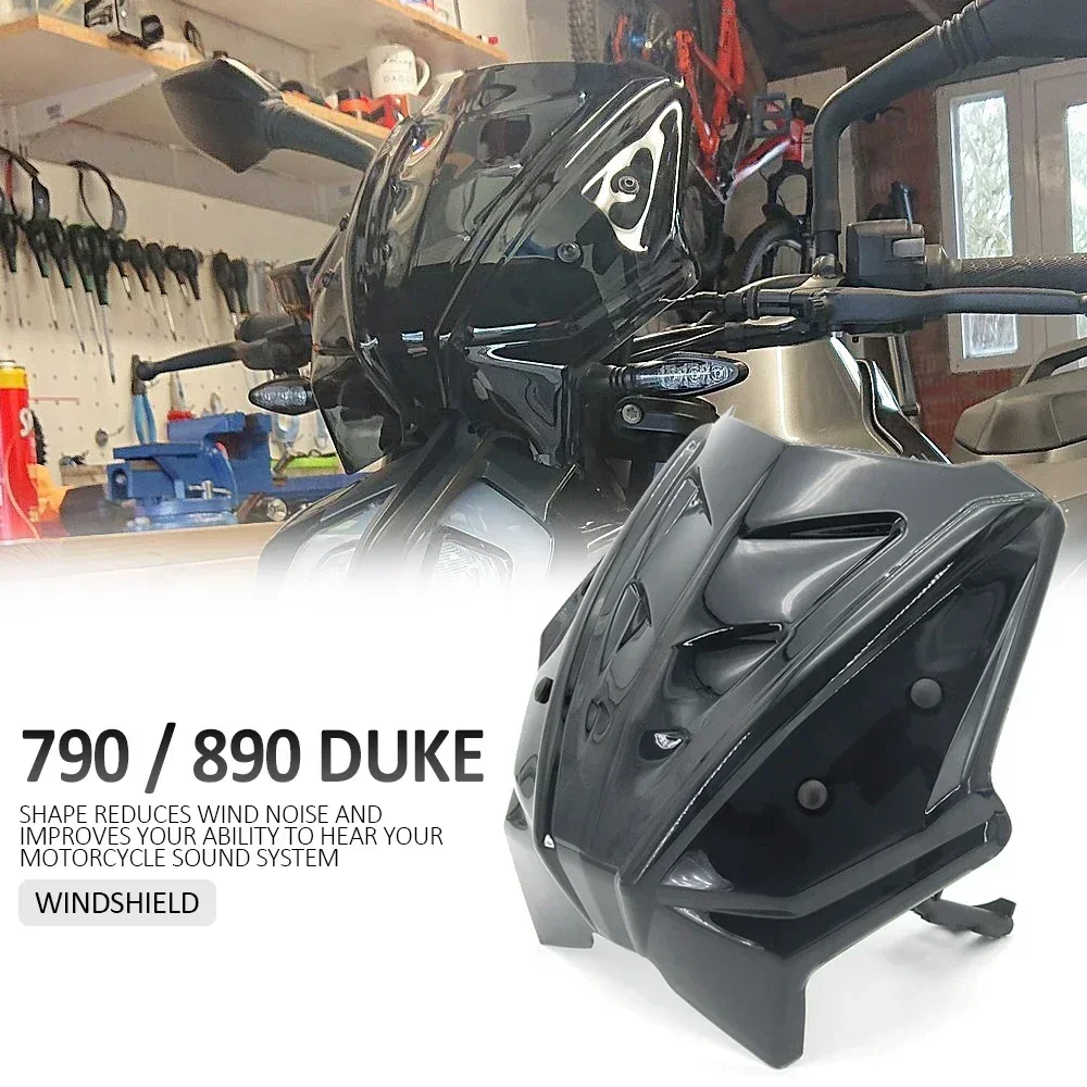 

New For 890 Duke 790 Duke 2018 2019 2020 2021 2022 Motorcycle Accessories Windscreen Windshield Wind Shield Deflector 790DUKE