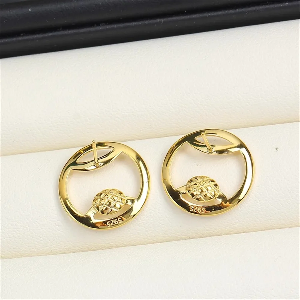 S925 Sterling Silver Pearl Earring Settings DIY Jewelry Making Supplies Blank Earring Posts for Handcrafted Accessories No Pearl