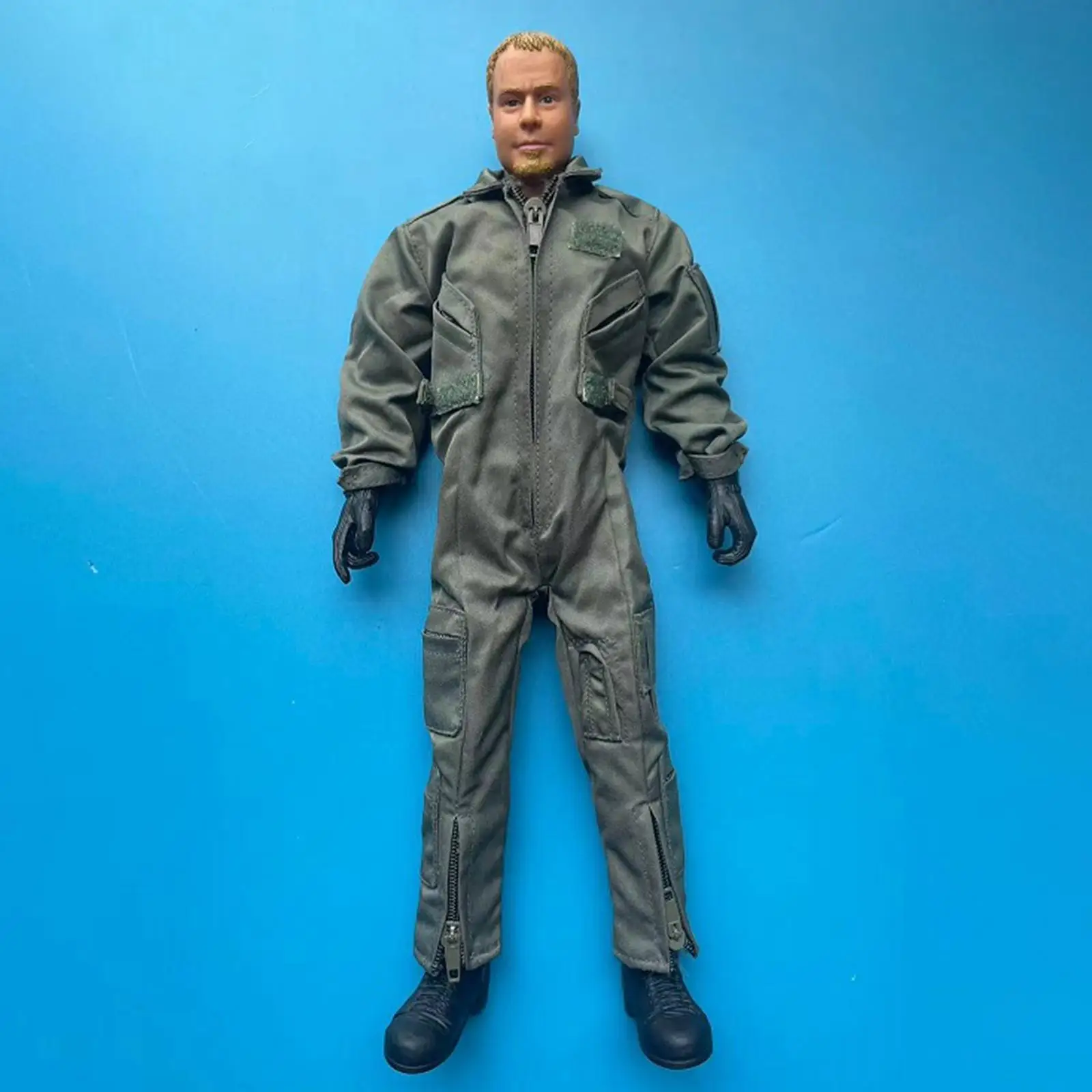 1/6 Jumpsuit pria, kostum pakaian bergaya Retro Cosplay dengan rompi