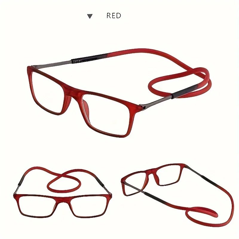 Tragbare magnetische Lesebrille, die um den Hals aufgehängt werden kann, mit verstellbarem Umhängeband für Männer und Frauen – Detail 3