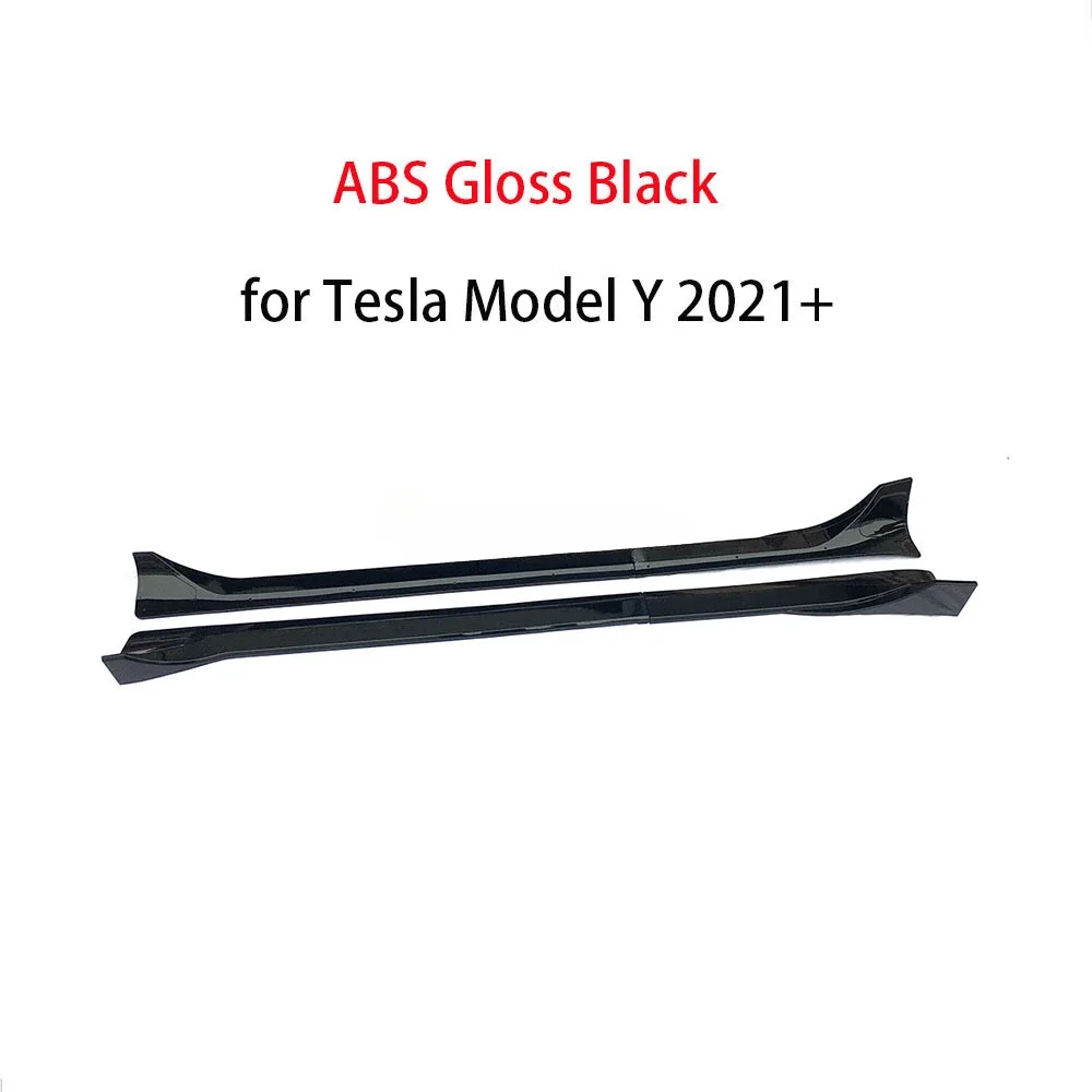 ABS Car Side Skirts Protect Guard For Tesla Model Y 2021+ 3PCS/SET Auto Decoration Styling