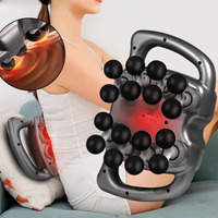 Fascia Gun 16-Head Muscle Massage Gun Professional Body Leg Back Shoulder Waist Fascia Gun High Frequency Vibration Massager Gun