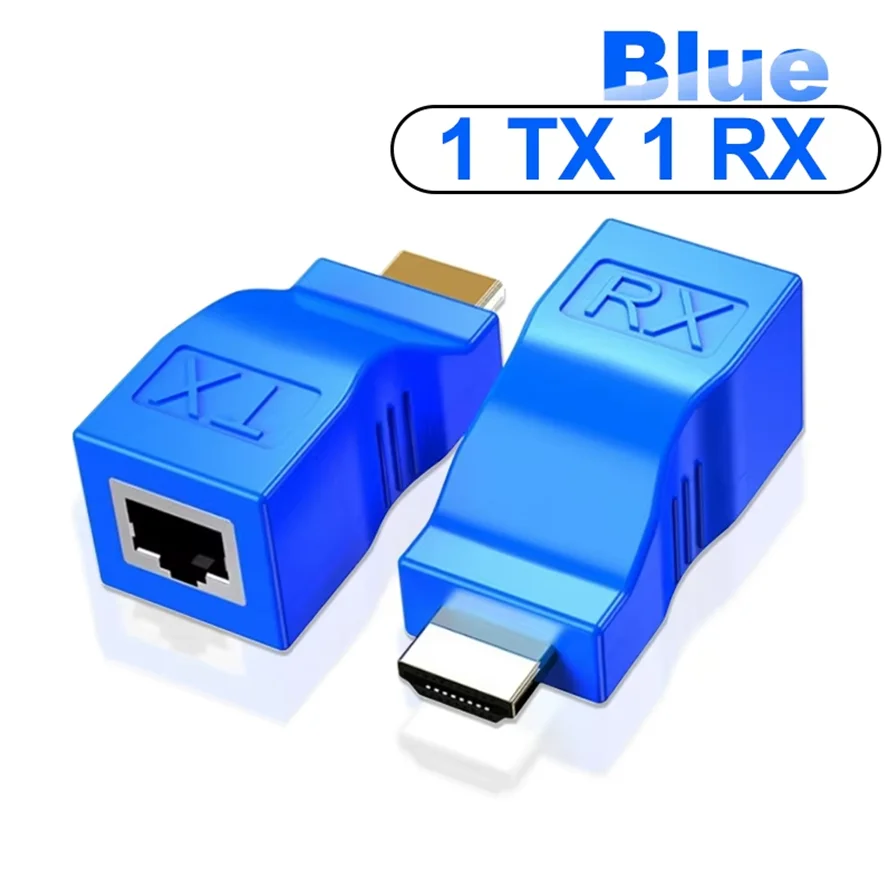4K HDMI-compatible Extender Extension up to 30m Over CAT5e / 6 UTP LAN Ethernet Cable RJ45 Ports LAN Network