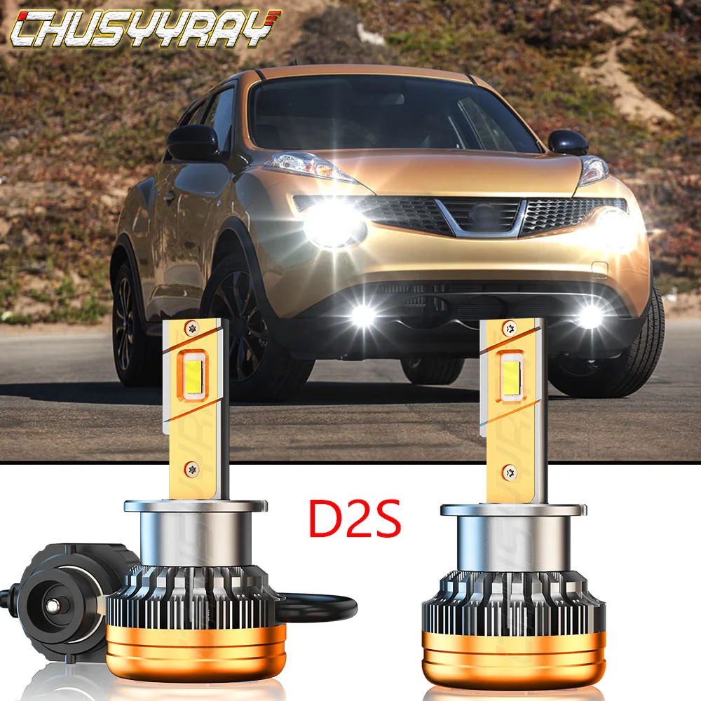 CHUSYYRAY Car lights Compatible For Nissan 350Z 2006-2009 2X D2S Front HID Xenon White Headlight Bulb Low Beam Car accsesories