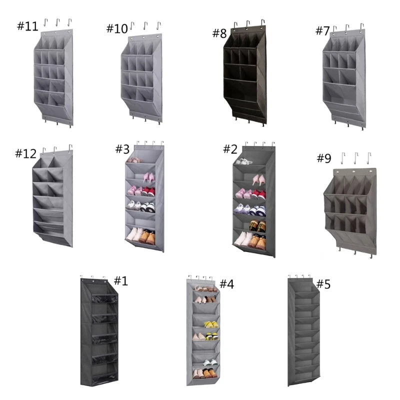 

Over the Door Shoe Organiser Door Shoe Rack with Multi Deep Pockets for Multi Pairs of Shoes Hanging Shoe Cabinet