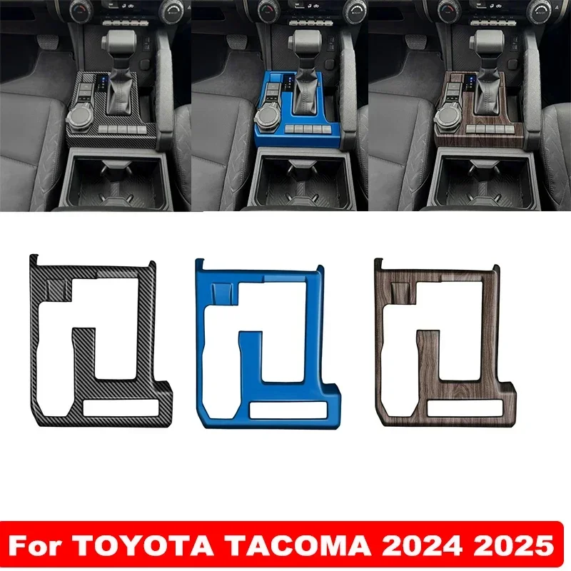 LHD For TOYOTA TACOMA 2024 2025 ABS Carbon Fiber Center Console Gear Shift Box Cover Trim Decoration Accessories Car Styling