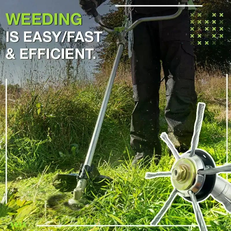 Weed Brush Head Steel Wire Wheel Grass Trimmer Head Removal Moss Rust Lawn Mower Grass Brush Disc Weed Brush Trimmer Heads