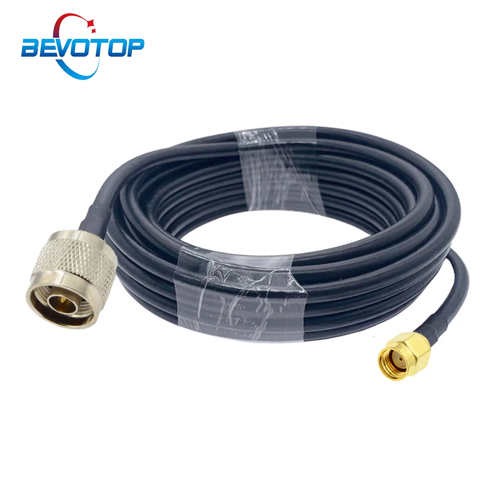 N Type Male Plug to RP SMA Male Pigtail LMR195 RF Extension Cable for 4G LTE Wireless Router Gateway Cellular ADS-B Radio