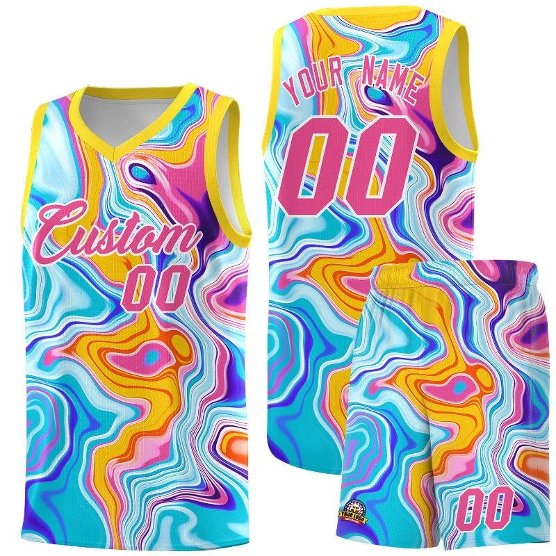 Customized baseball uniform, men's vest, striped basketball shirt, printed name number, T-shirt pattern, summer sports V-neck ve
