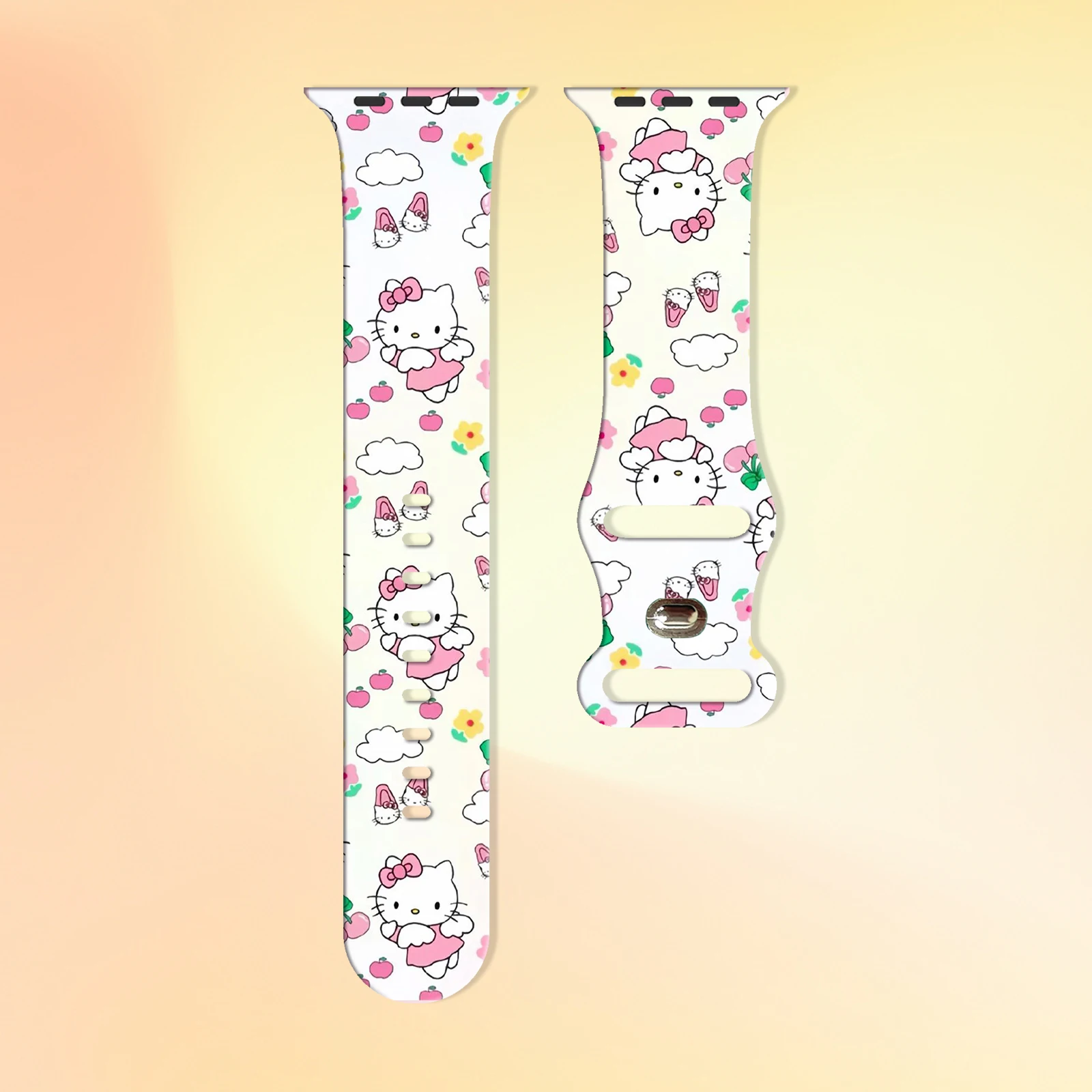 

Sanrio series printed watch strap for Apple Watch 11 10 9 8 Silicone Band Replaceable Bracelet for iWatch 46mm 44mm watchband