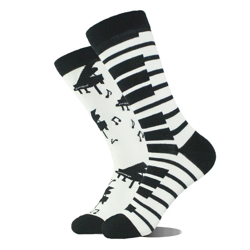 AB Happy Cotton Funny Socks Men Beer Panda Duck Crazy Design Sokken Unisex Novelty Plant Piano Crew Skateboard Calcetines Hombre