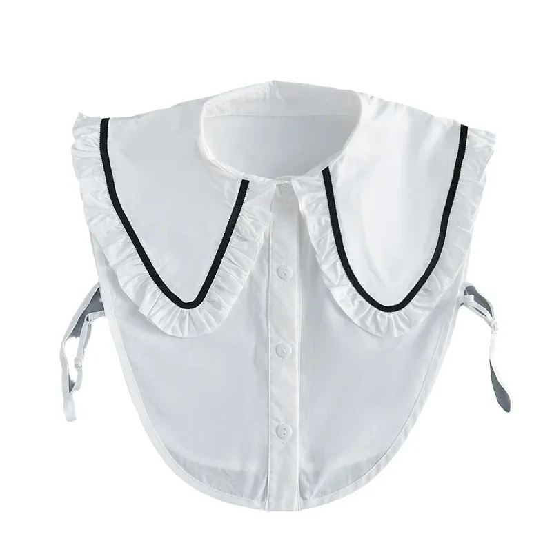 Women Shirt Detachable Collar Female White Laple Blouse Tops Fake Collar Female Removable False Collars Shirt Lapel Tie