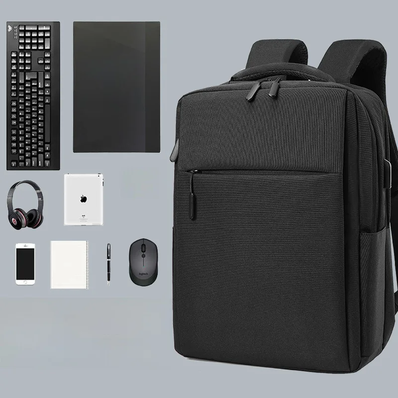 

Large Capacity Business Travel Laptop Backpack Unisex 16 Inch Double Shoulder Bag Casual Simple Style Student Bookbag Versatile