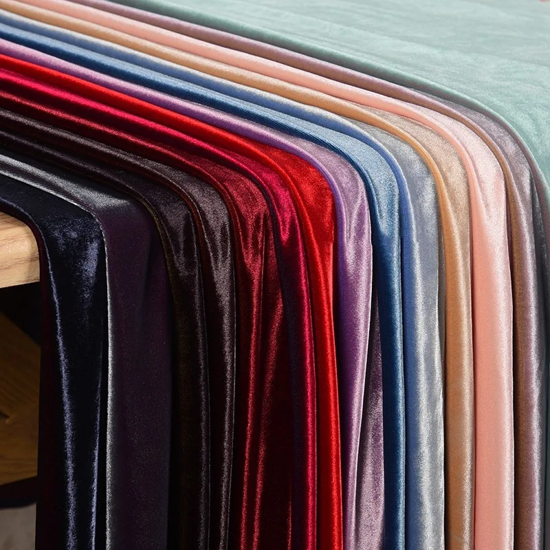 

Velvet Fabric Heavyweight Dual Color Chromatic Chameleon Elastic Velvet Top Fabric Polyester Fiber 100% Women's Wear