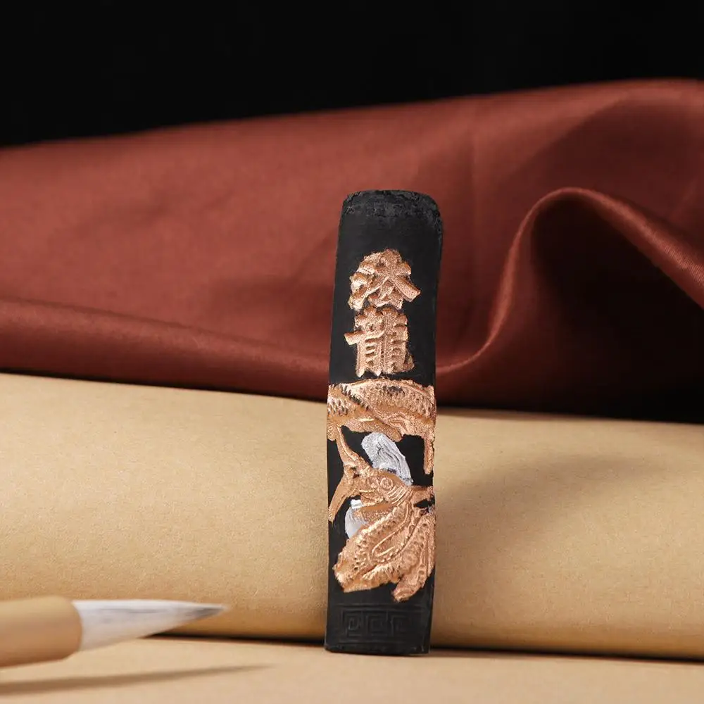 Vintage Painting Calligraphy Ink Stick Professional Black Grinding Ink Block Traditional Writing Calligraphy Solid Ink Class