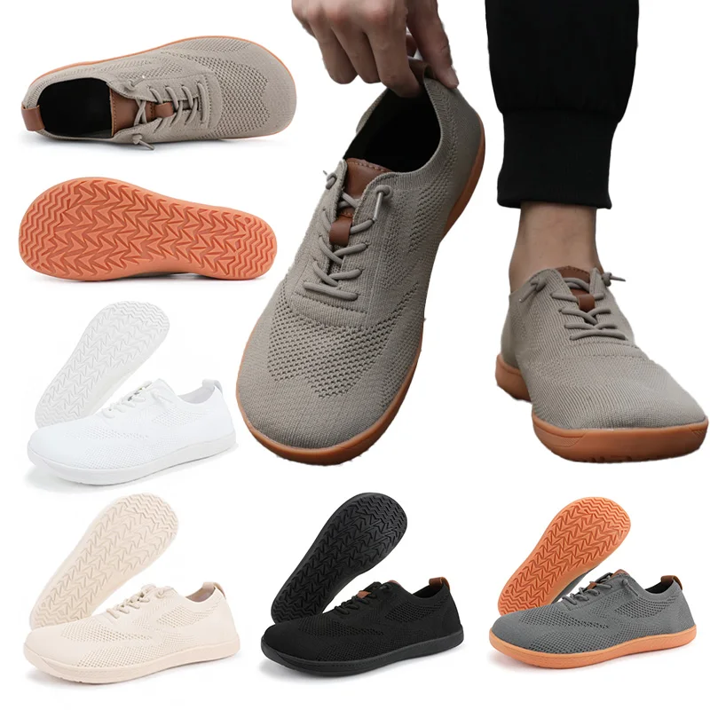 

Large Size Wide Toe Barefoot Shoes Outdoor Fashion Training Shoes Zero Drop Sole Jogging Sport Shoes 2024 New Casual Shoes Trend