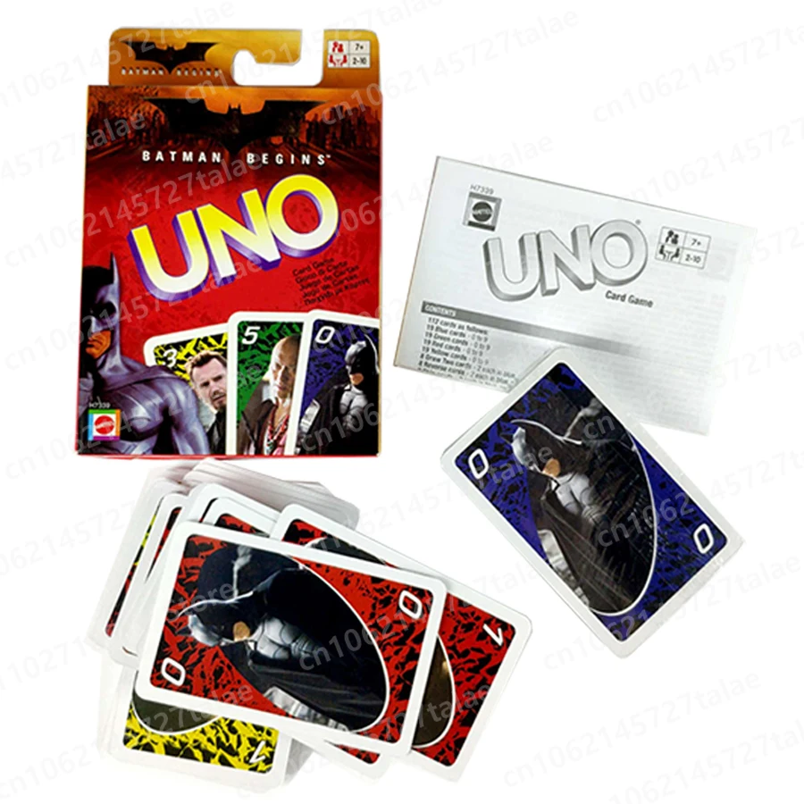 Mattel Games UNO Bats-mans Family Funny Entertainment Board Game Fun Playing Cards Box Uno Card Game Boys Girl Gift