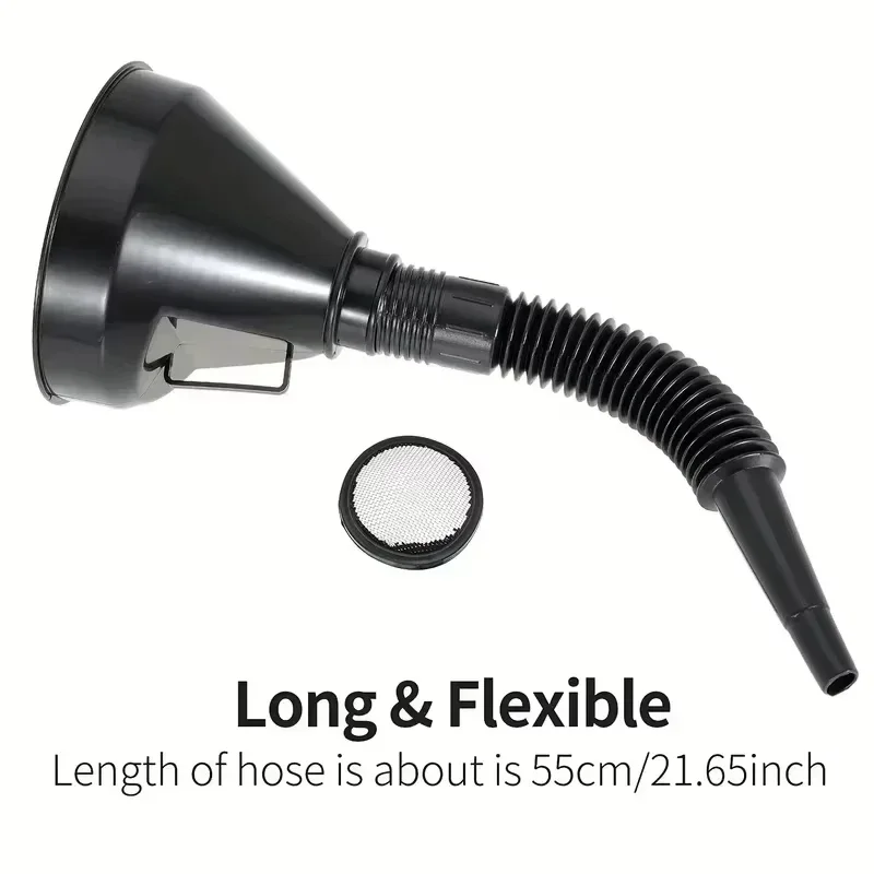 1PC Multi Functional Flexible Oil Funnel Spill-Proof Wide Mouth Handle Engine Oil Change Tool Automotive Maintenance Accessory