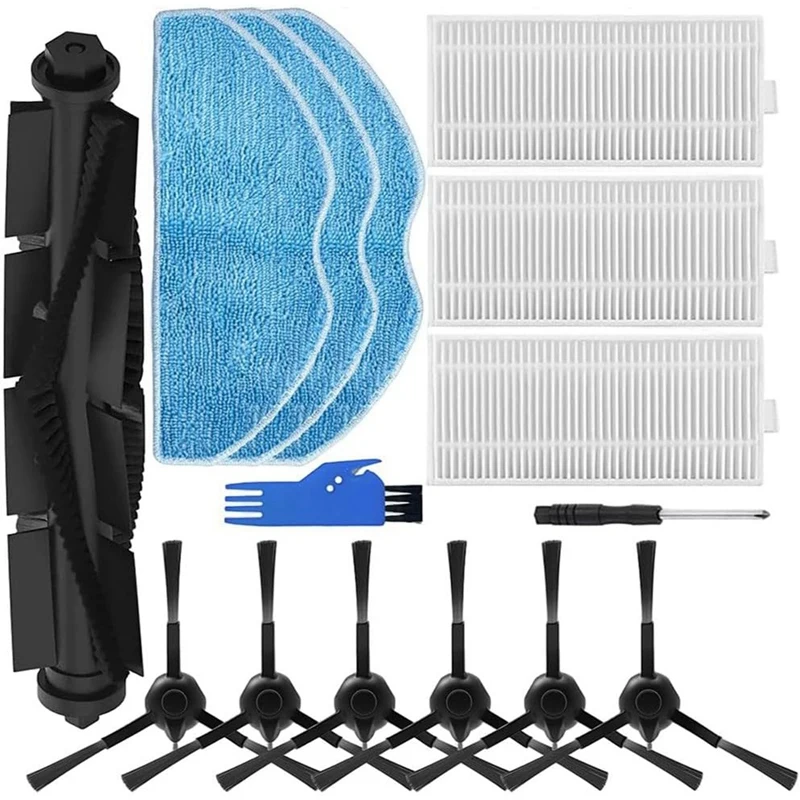 مجموعة قطع غيار بديلة لـ 360 لـ Botslab S8/S8+ ولفرش المكانس الكهربائية الروبوتية EZVIZ والمرشحات