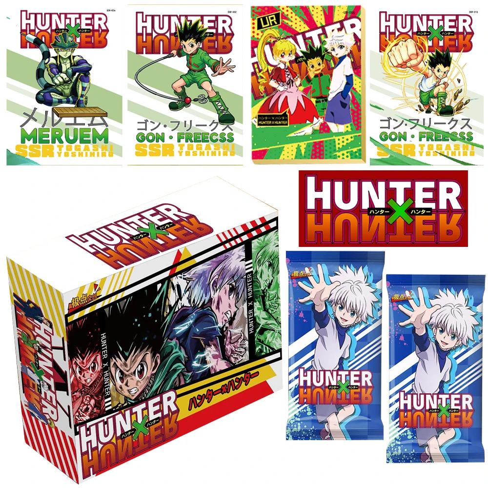 

Latest wholesale prices Anime HUNTER×HUNTER Cards Hobby Figures Killua Alluka Flash SSR SR Battle Game Card Kids Toy Gifts box