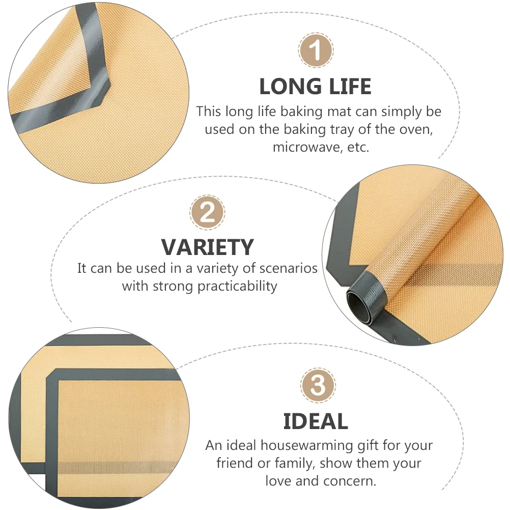 

Durable Non Sheet Oven Liner Portable Grilling Silicone Baking Baking Pad Grill Mat Pad Grill Mat Bakeware Tool