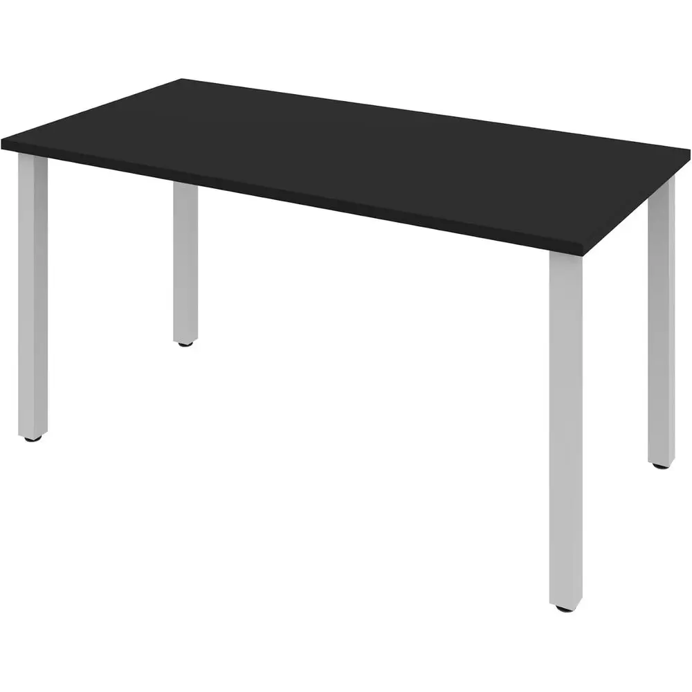Table with Square Metal Legs, 30 x 60, Black | Commercial-grade work surace; Wood truction; 30 in. deep