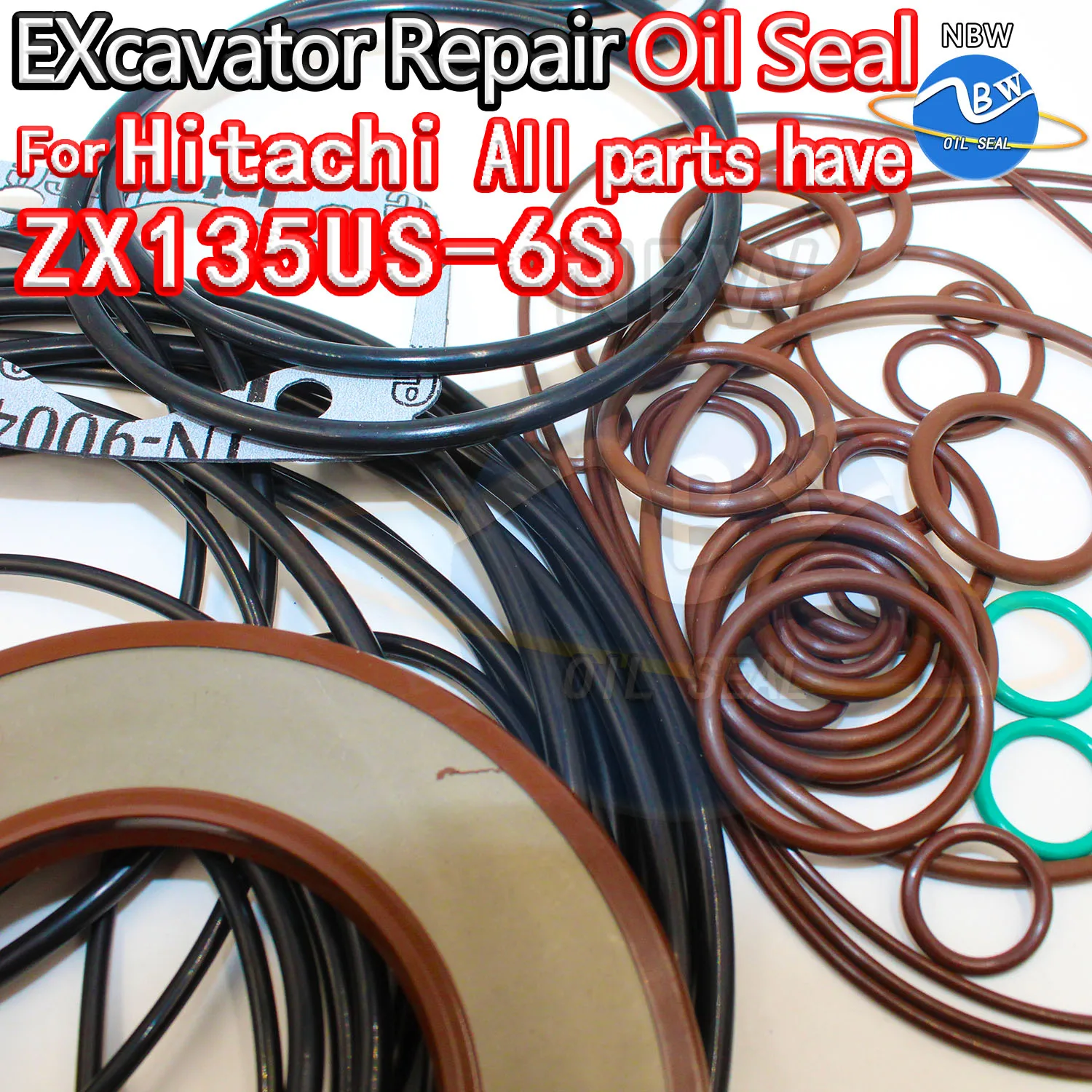 For HITACHI ZX135US-6S Excavator Oil Seal Kit High Quality Repair Hit ZX135US 6S Service Orginal Quality Track Spovel Hammer