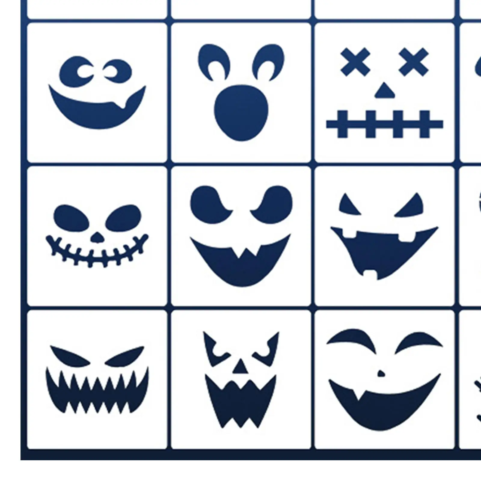 Plantillas de pintura facial de Halloween, plantilla para mascotas, kit de dibujo de máscara, pintura artística reutilizable para festivales de niños y adultos