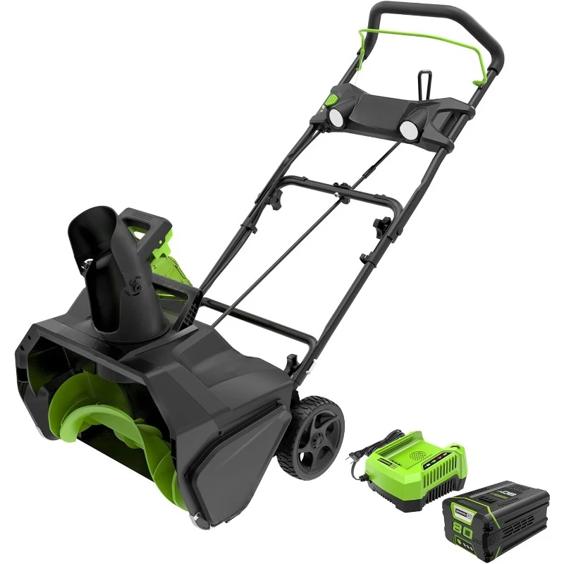 80V (75+ Compatible Tools) 20” Brushless Cordless Snow Blower, 2.0Ah Battery and Charger Included